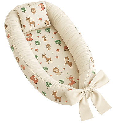 Ninho Para Bebê Redutor De Berço Pompom Raposinha