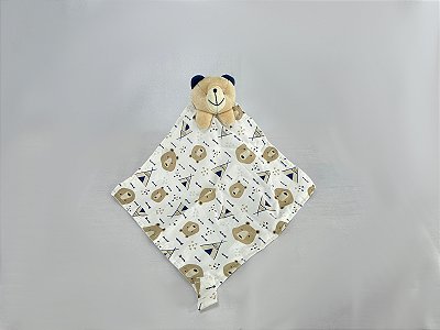 Naninha Bebê Com Prendedor de Chupeta Urso Marinho