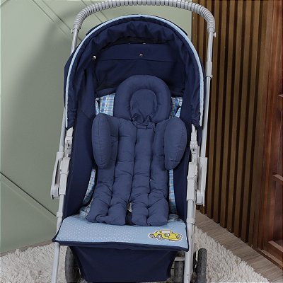 Apoio Redutor De Carrinho e Bebê Conforto Luxo Marinho