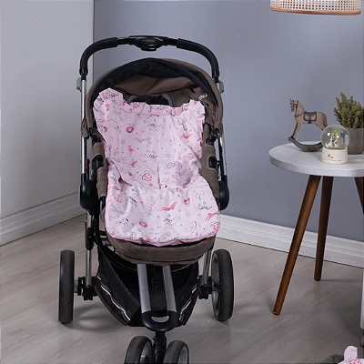 Capa De Carrinho Novo Colchonete De Bebê Amiguinhos Rosa