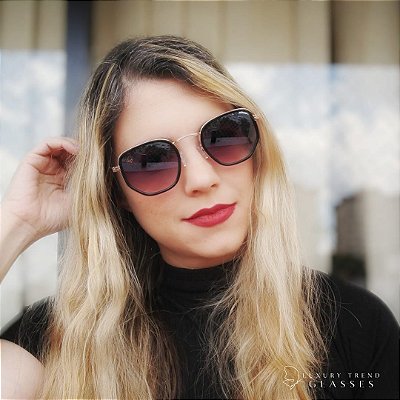 Óculos de Sol Rosangela - Preto com Dourado