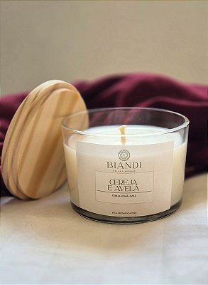 VELA CEREJA E AVELÃ 100g