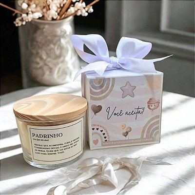 Vela Convite Padrinho baby