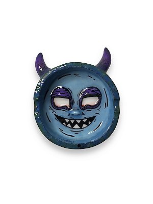 Cinzeiro e Incensário  Artesanal Monstro Azul