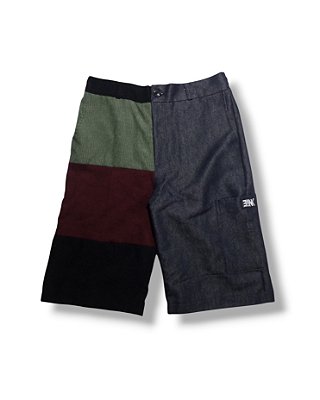 Bermuda Patchwork - Brim & Veludo Cotelê - 1 de 1