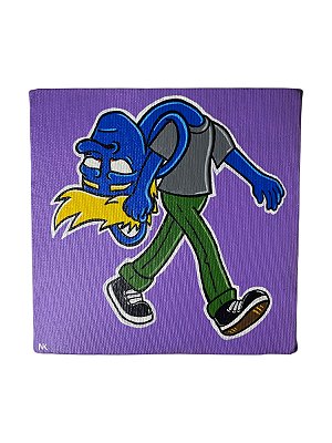 Cabeça Pendurada - Tela 15x15cm