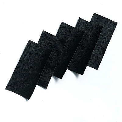 Couro para Arco - Preto Fosco (Vaqueta) 5 Tiras