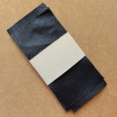 Couro para Arco - Preto Brilhante (Vaqueta) 5 Tiras