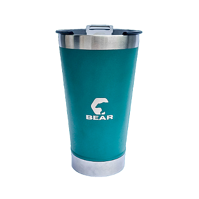 Copo Térmico Inox Bear Kodiak com Abridor e Tampa Azul 580 ml
