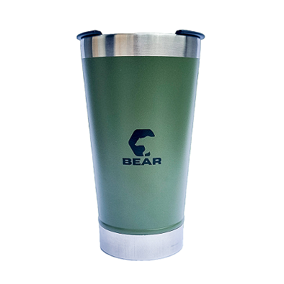 Copo Térmico Inox Bear Kodiak com Abridor e Tampa Verde 580 ml