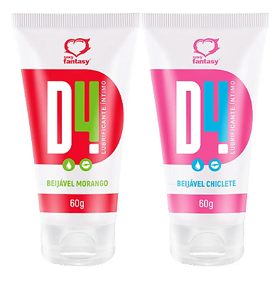 D4 Lubrificante Íntimo Beijável 60G - Sexy Fantasy