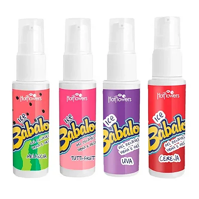 Babaloo Ice Gel Beijável Vibra E Gela 15g - Hot Flowers