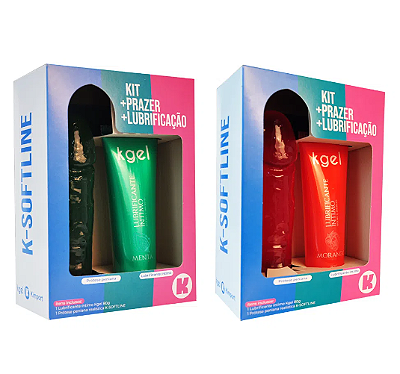 Lubrificante Íntimo Kit Kgel Softline Aromático 80g E Prótese Peniana 15,5x3,7cm - K Import E Export