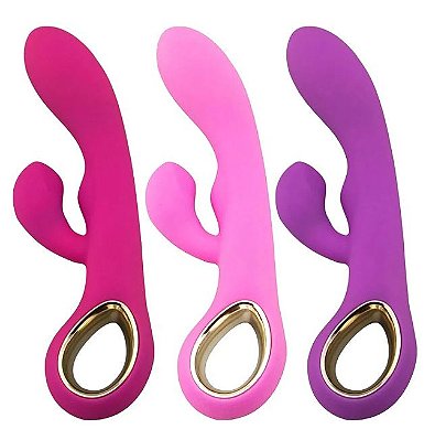 Vibrador Luxuoso e Elegante Com Estimulação Dupla Recarregável com 10 Vibrações e À Prova D’água - VIP MIX