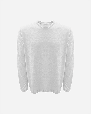 Camiseta JUST GO Slim Manga Longa Branca