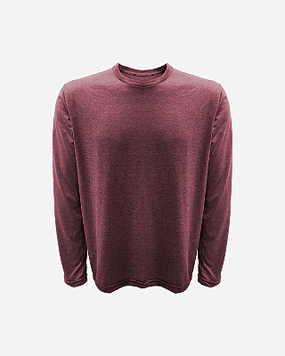 Camiseta JUST GO Slim Manga Longa Vinho