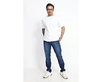 Calça Jeans Masculina Slim Fit Lavagem Escura Biotipo