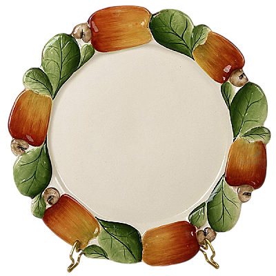 Sousplat com relevo de caju