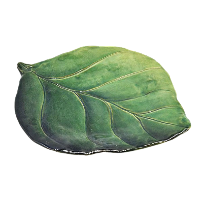 PRATO SOBREMESA FOLHA DE LIMAO ESTILIZADO