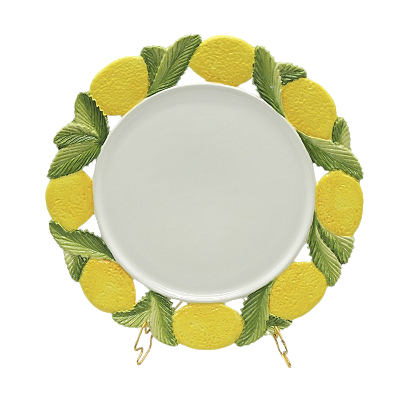 PRATO RASO COM BORDA DE LIMÕES