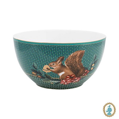 Tigela 15 Squirrel Verde - Winter Wonderland