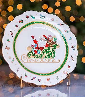 Jogo pratos rasos Noel no trenó