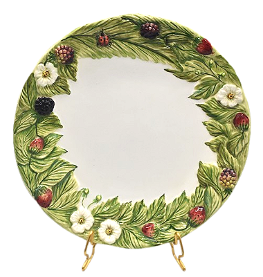 Prato raso com relevo de Morangos