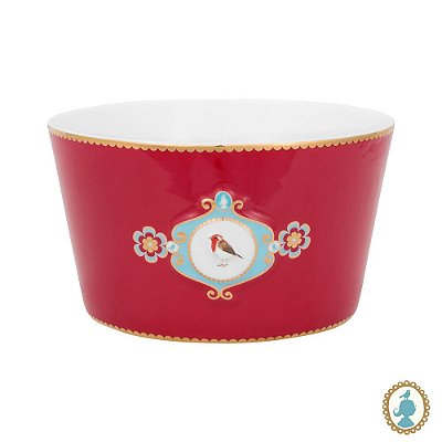 Tigela 15 Medallion Vermelho - Love Birds