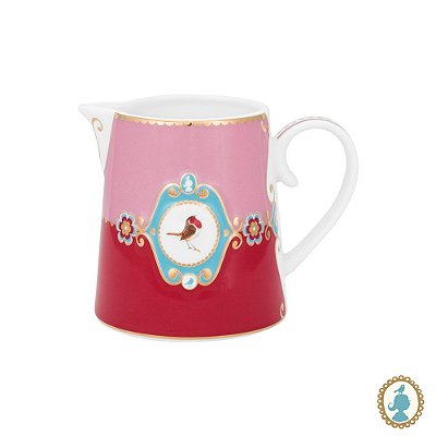 Jarra Pequena Medallion Rosa/Vermelho - Love Birds