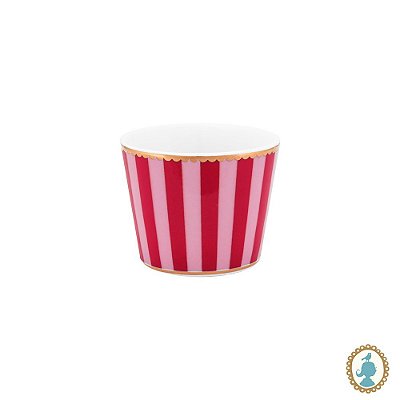 Xícara p/ Ovo Stripes Rosa/Vermelho - Love Birds
