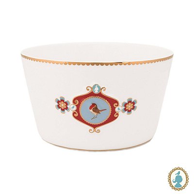 Tigela 15 Medallion Branco - Love Birds