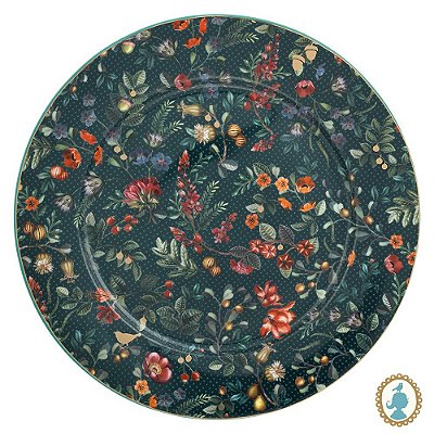 Prato Sousplat Overall Azul - Winter Wonderland