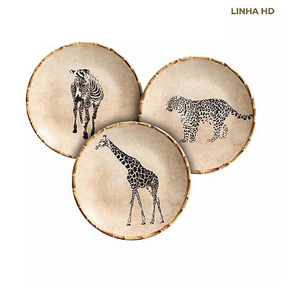 Pratos sobremesa Safari