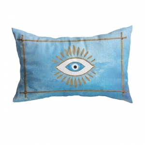 Almofada retangular La Vie azul