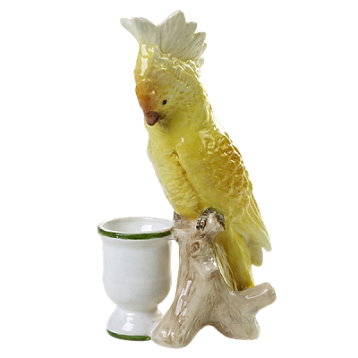 CACATUA AMARELA NO TRONCO