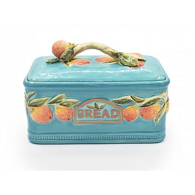 PORTA PÃO COM APLICAÇÃO DE LARANJA