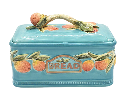 PORTA PÃO COM APLICAÇÃO DE LARANJA