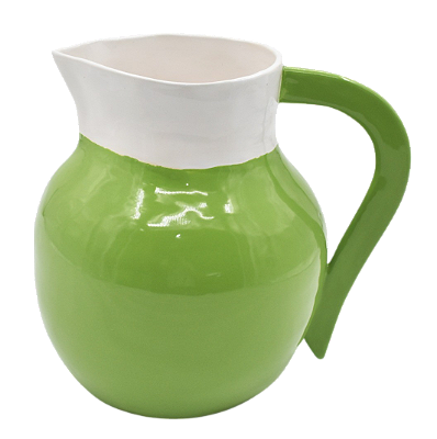 Jarra bojuda verde e branca