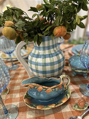 Jarra bojuda xadrez azul