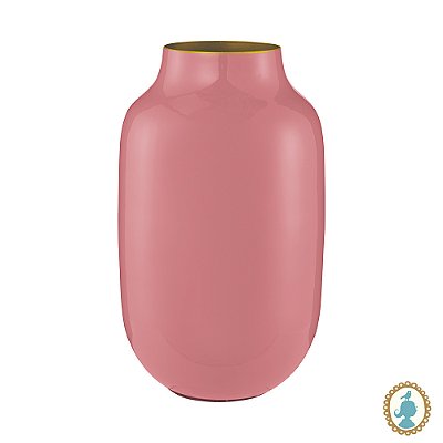Mini Vaso de Metal Oval Rosa - Home Accessories