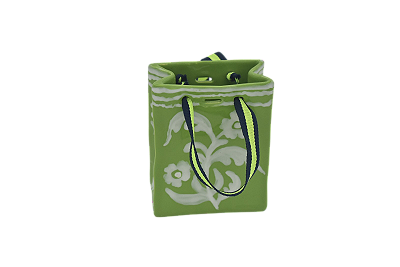 Sacolinha verde com desenho