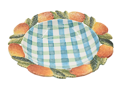 TRAVESSA REDONDA DE LARANJA XADREZ