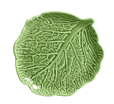 PRATOS SOBREMESA FOLHA COUVE VERDE CRISITNA