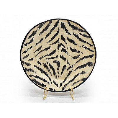 PRATO SOBREMESA AMASSADO PELE DE TIGRE