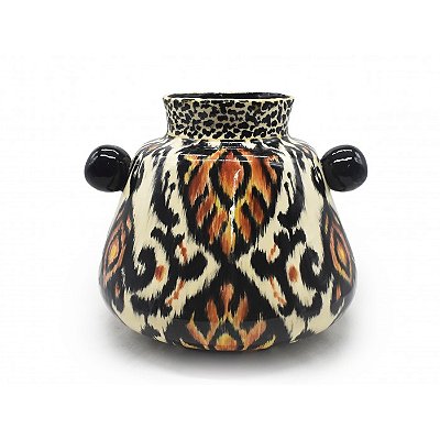 CACHEPOT CHINÊS IKAT PRETO