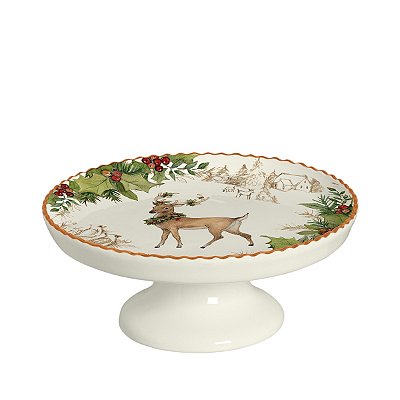 Prato de bolo com Rena xadrez