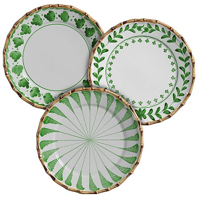 Pratos rasos Colorfull Handmade Verde