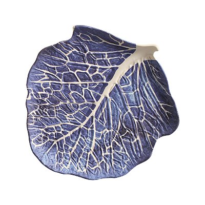 Pratos rasos Couve Matte Azul
