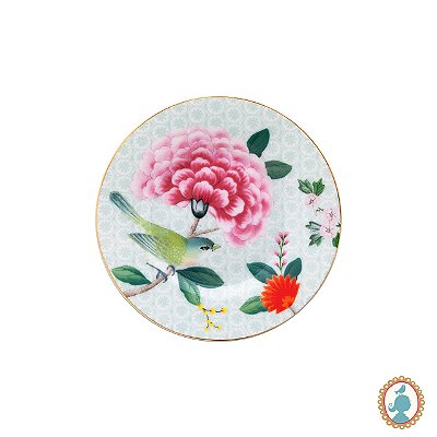 Prato Petit Four Branco - Blushing Birds