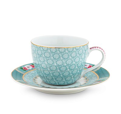 Xícara de Cafezinho Azul - Blushing Birds